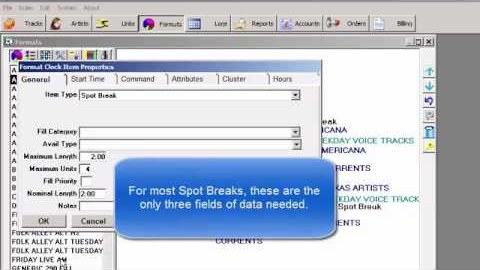 Add Spot Break to Format Clock